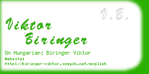 viktor biringer business card